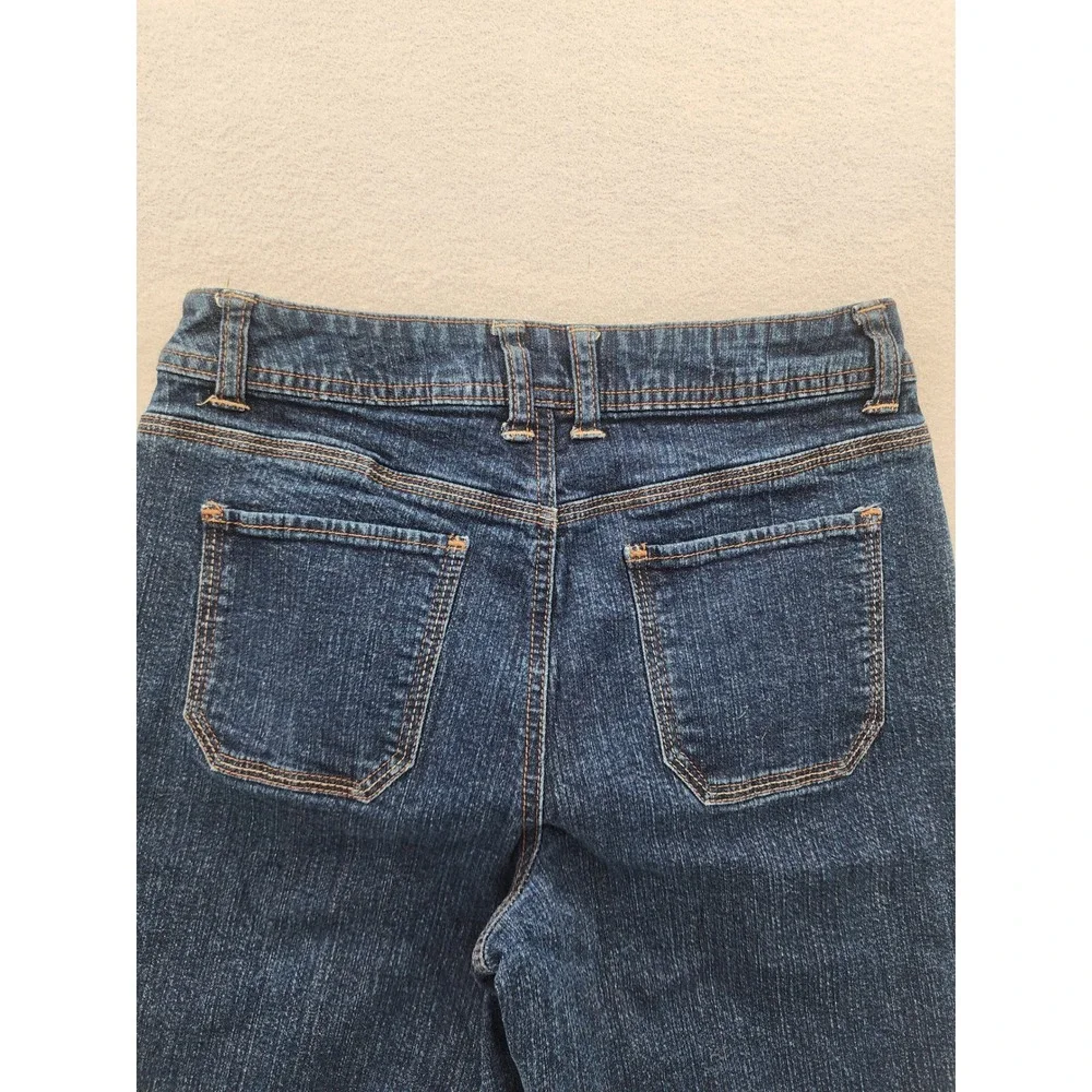 St Johns Bay Womens Size 4 Dark Wash Denim‎ Bermuda Shorts Stretch Jean Shorts